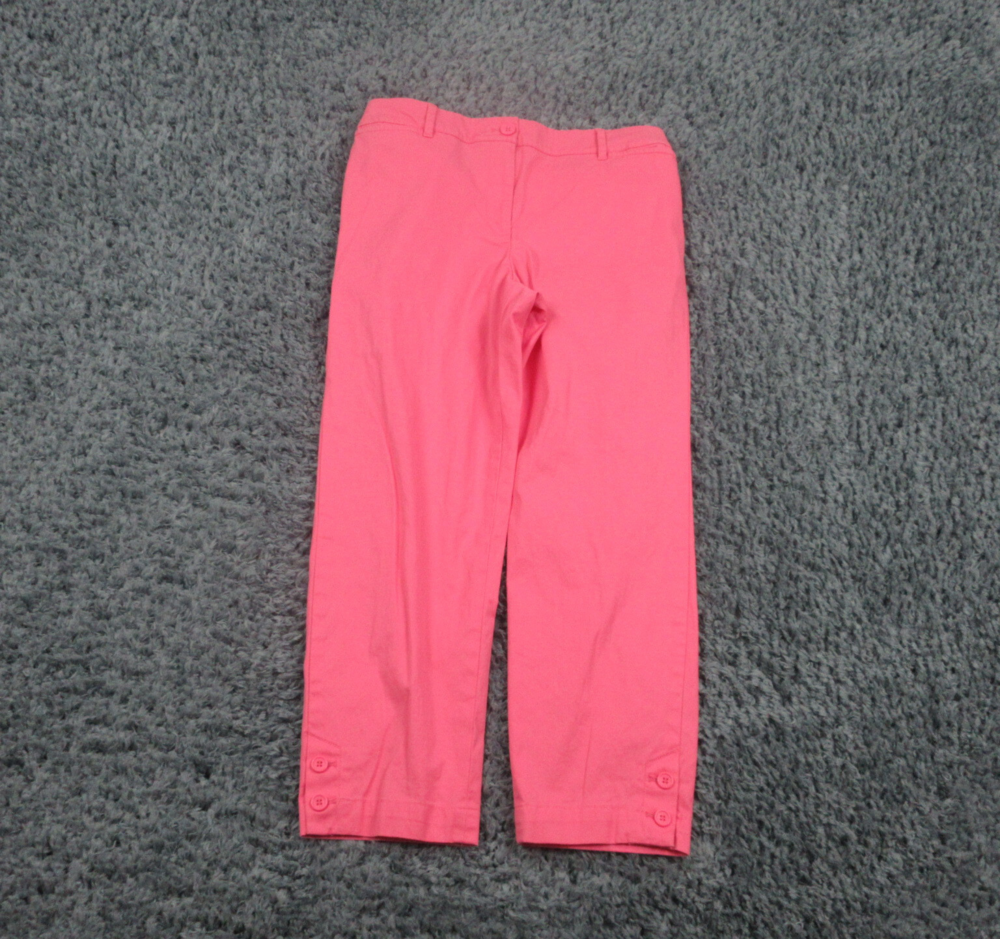 Talbots Pants Womens 8 Pink Basic Tapered Perfect Crop 29x23*